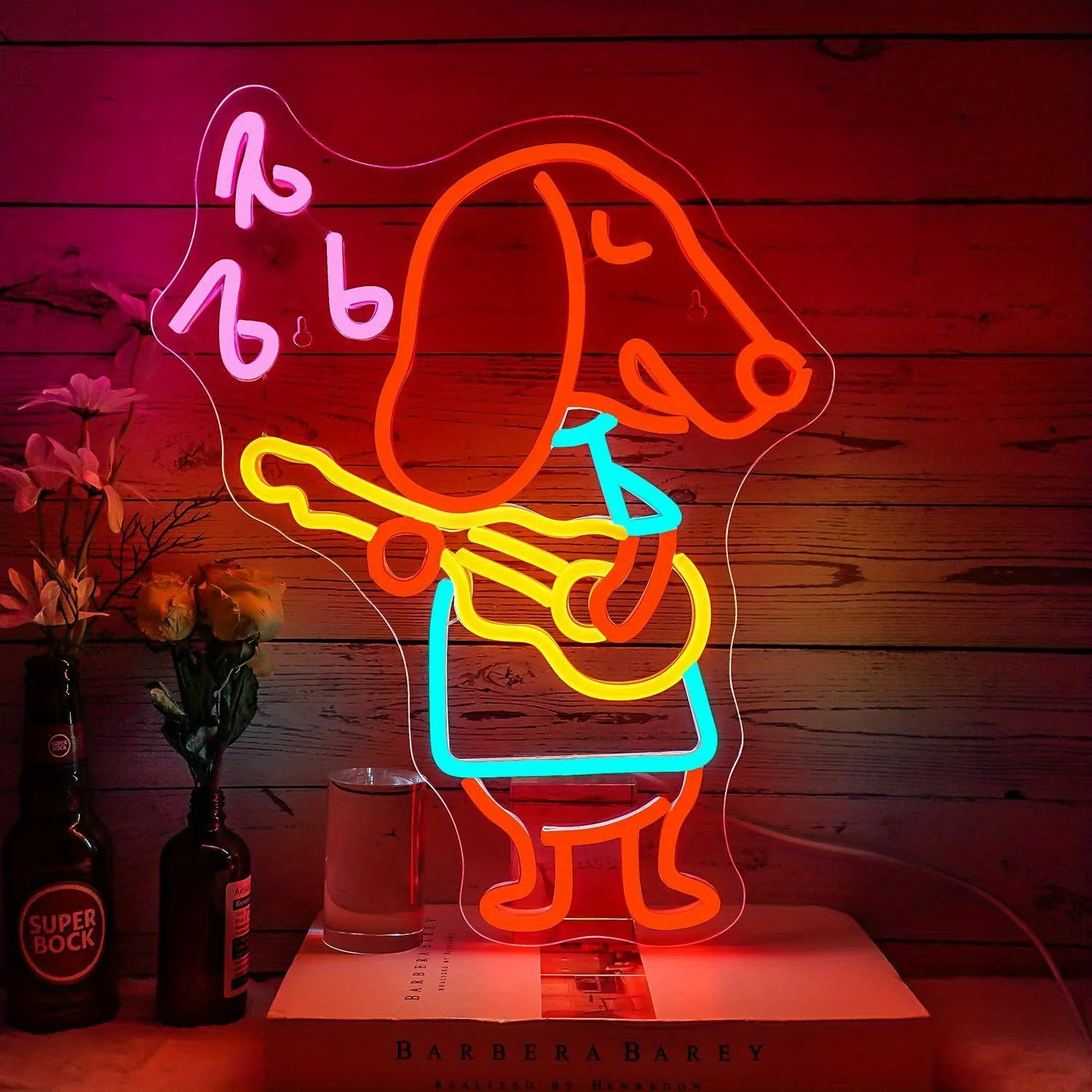 Kids Outdoor Gift Ideas - Dab Dog Neon Sign Wearing Cap