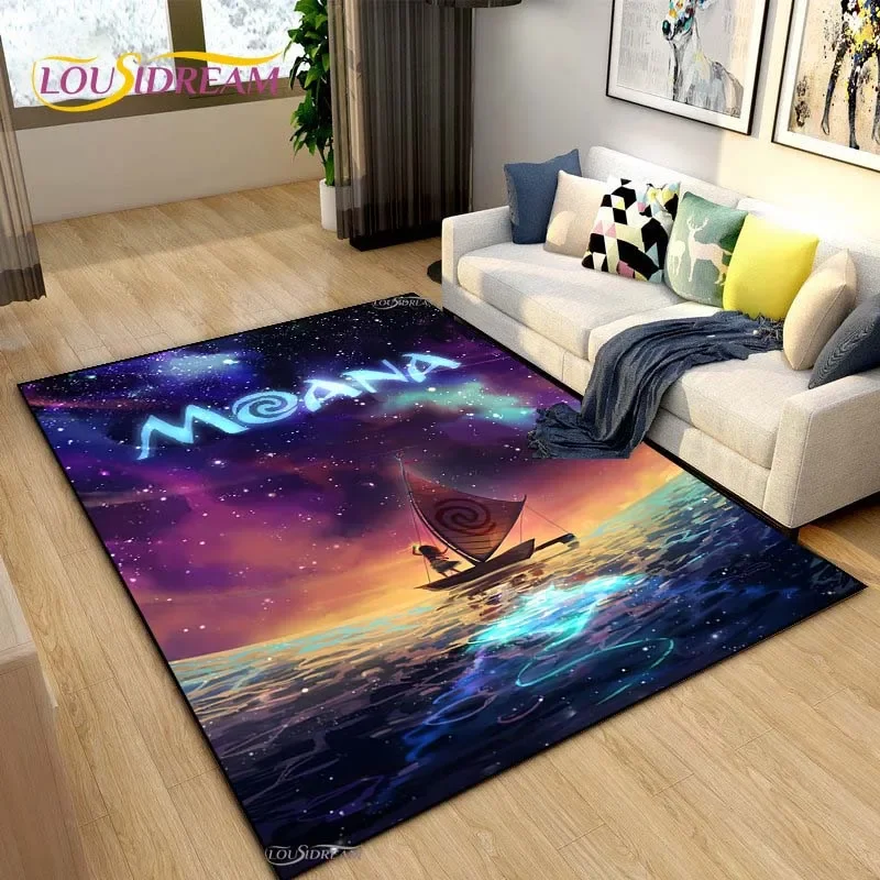 Kids Outdoor Bench Table - Moana kawaii Cartoon Anime Carpet for