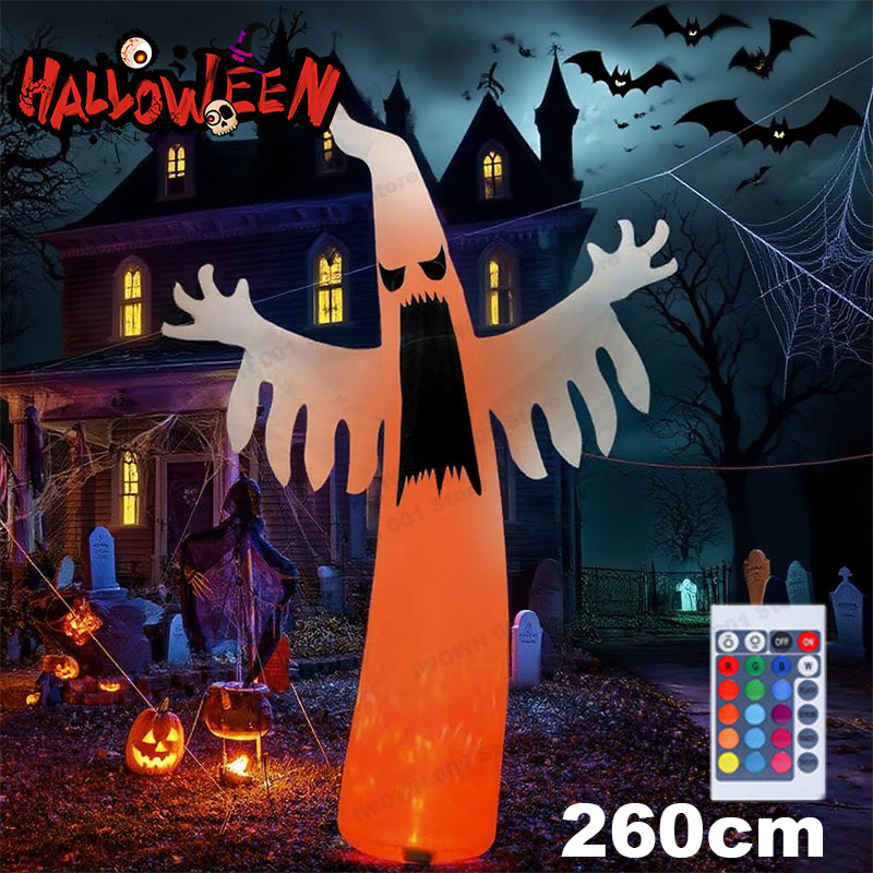 Kids Outdoor Easter Toys - Halloween Inflatable Scary Ghost with LED