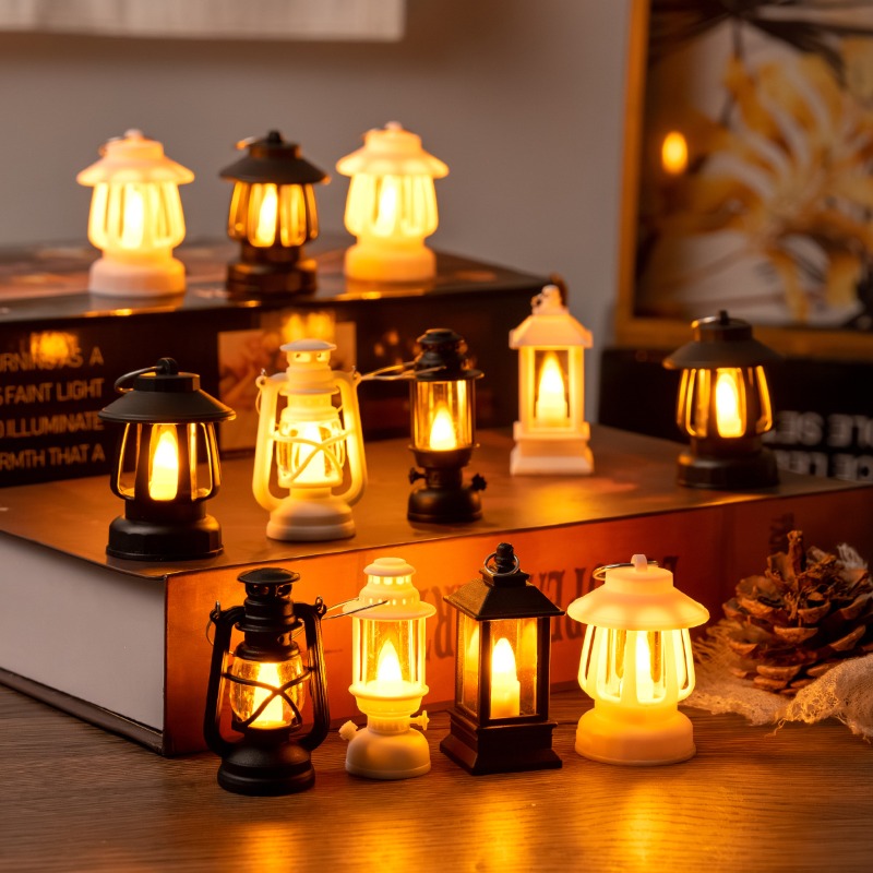 Kids Outdoor Cubby House - 6cmMini Led Retro Glowing Pony Lantern