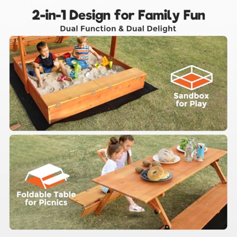 Backyard outdoor kids wooden s - Kids Outdoor Bench Table recension och pris
