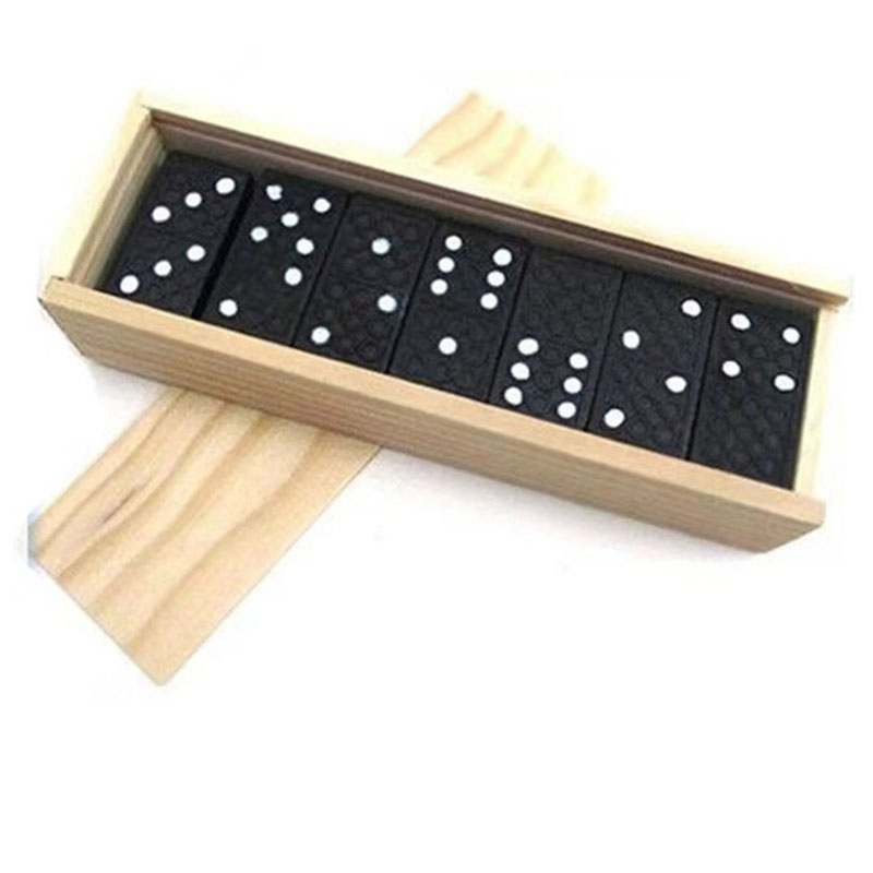 28pcs/Set Wooden Domino Board  - Kids Outdoor Bench Table recension och pris
