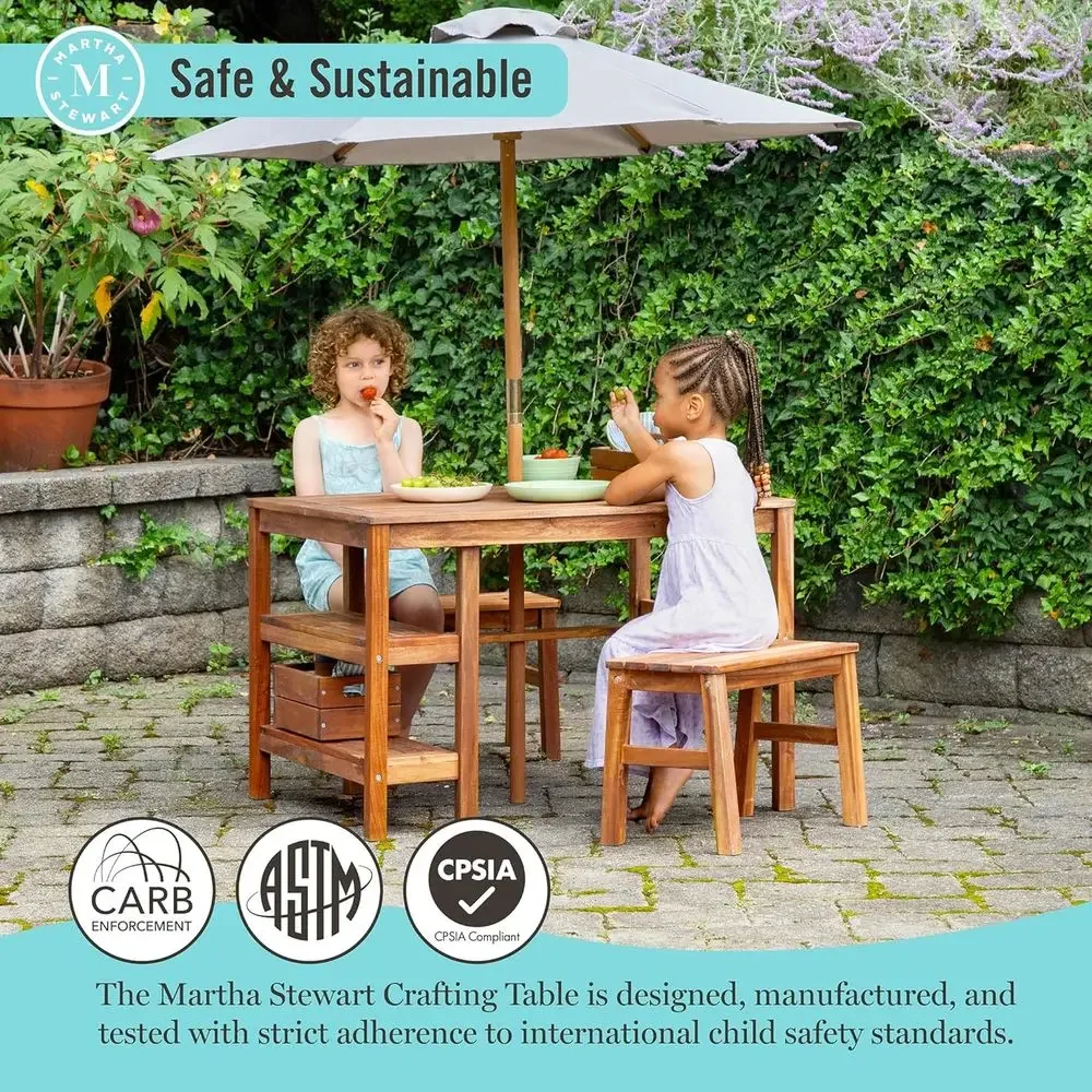 Kids Outdoor Crat Table, Bench - Kids Outdoor Bench Table recension och pris