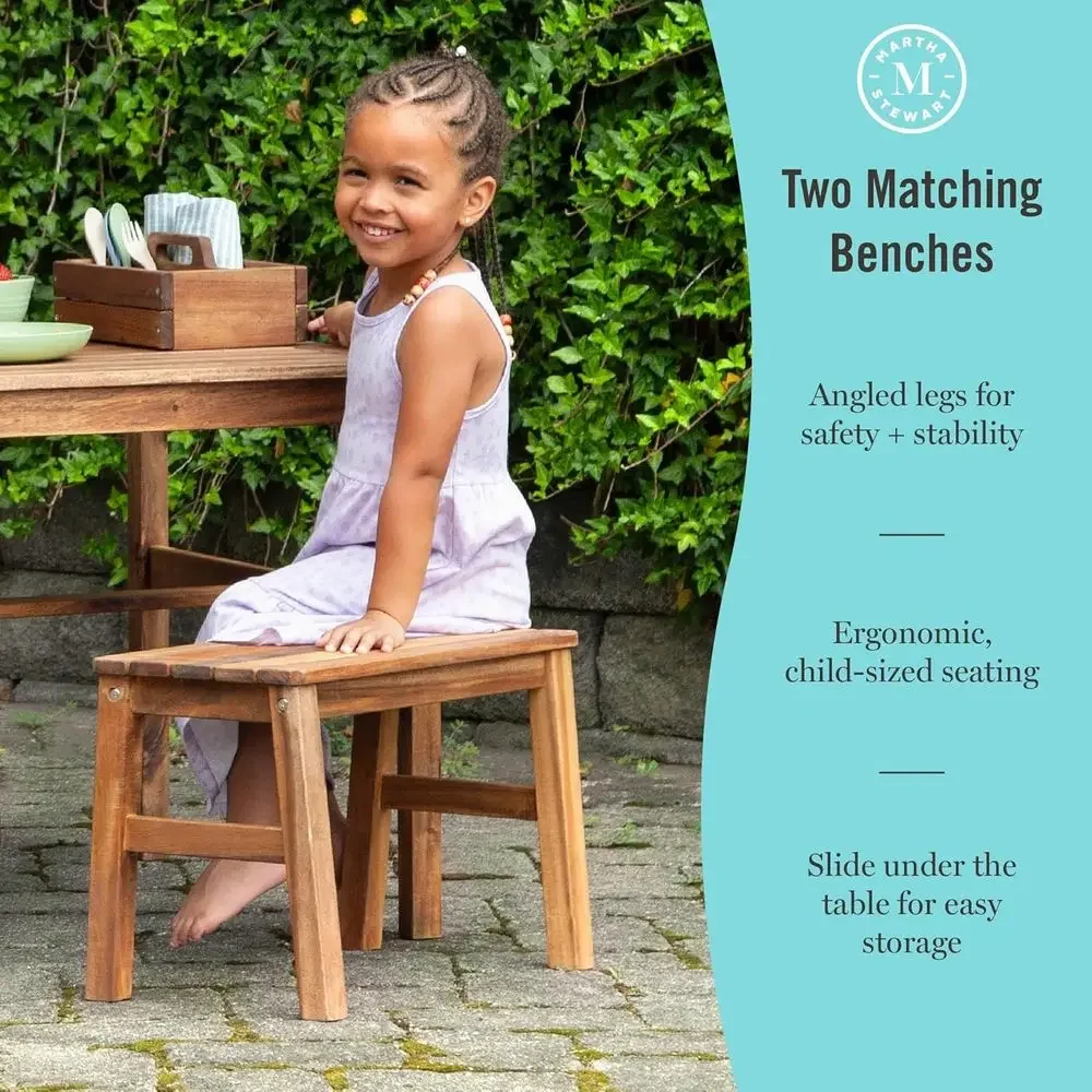 Kids Outdoor Crat Table and 2  - Kids Outdoor Bench Table recension och pris