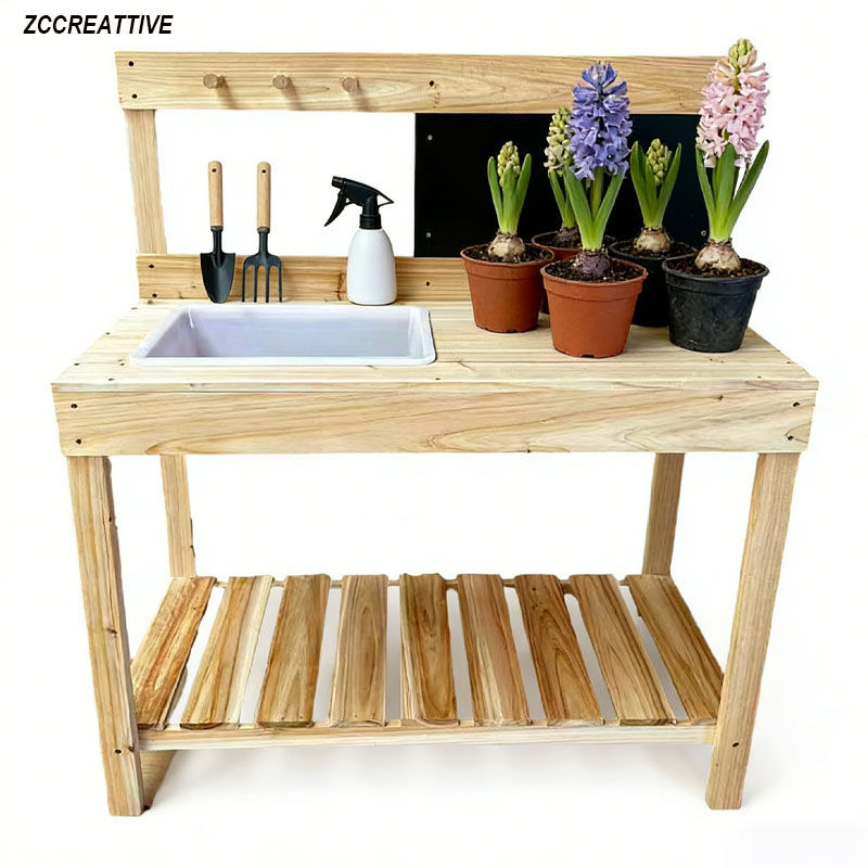 ZCCREATTIVE Children Wooden Po - Kids Outdoor Bench Table recension och pris