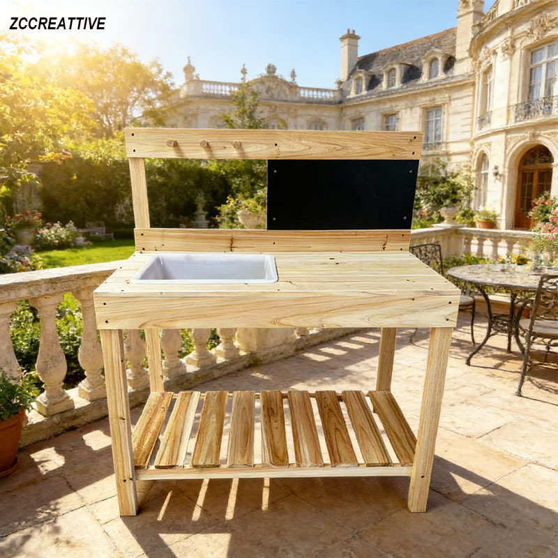 ZCCREATTIVE Children Wooden Po - Kids Outdoor Bench Table recension och pris