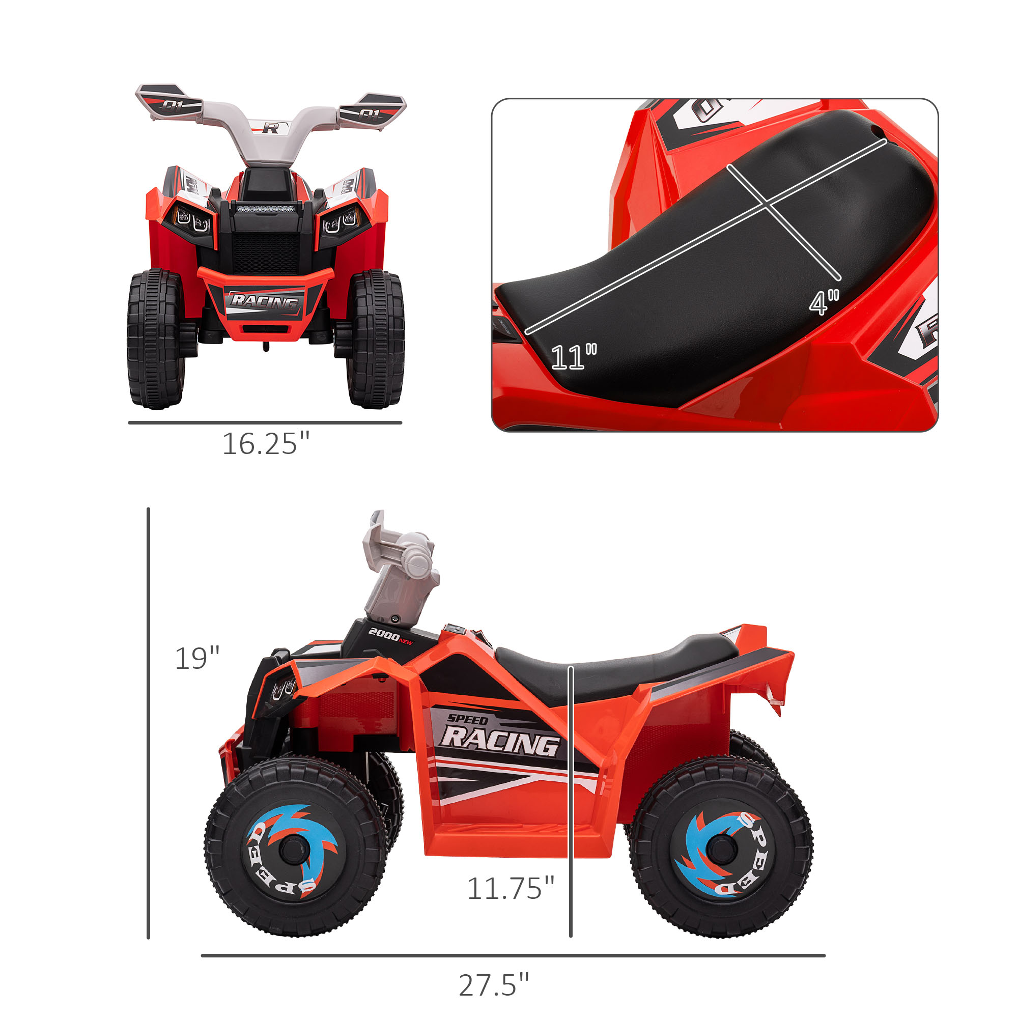 Car 6V with Kids Durable Desig - Kids Outdoor Play Yard recension och pris