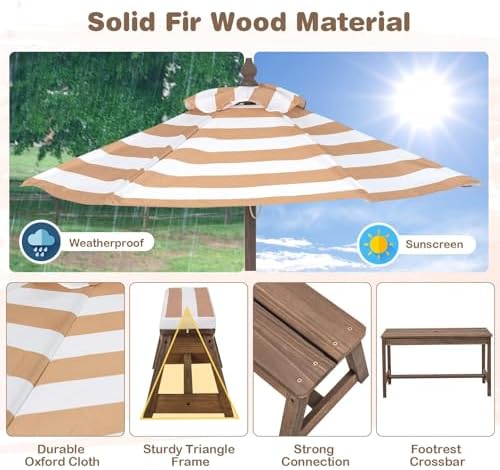 Kids Picnic Table, Outdoor Woo - Kids Outdoor Bench Table recension och pris