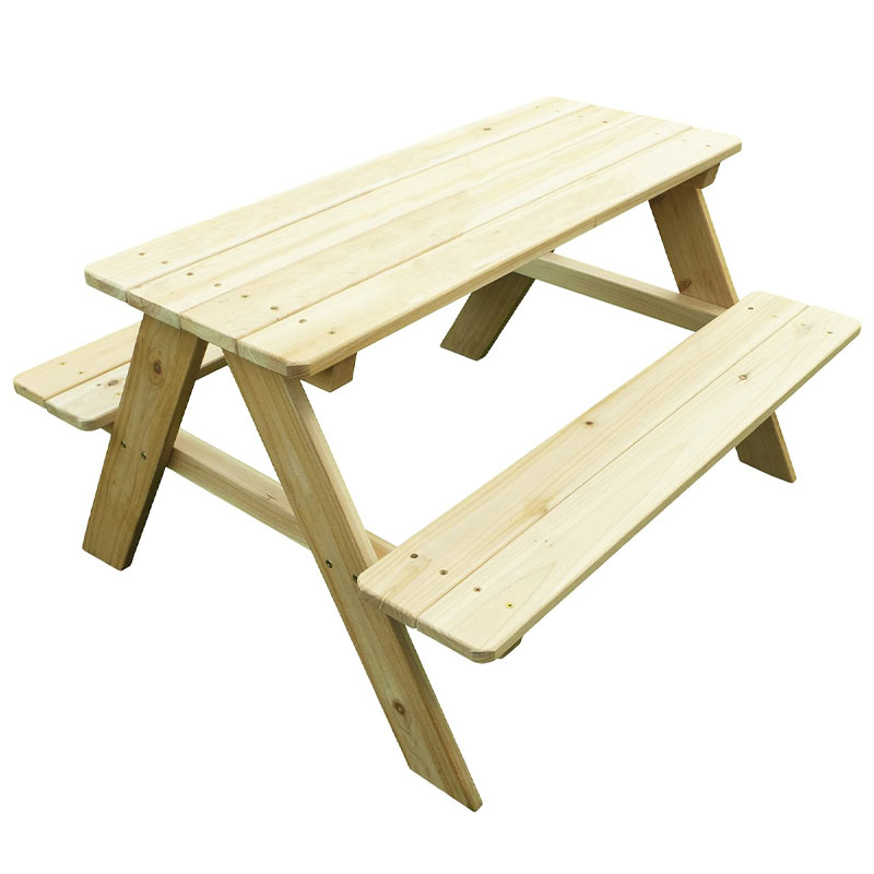 Outdoor Wooden Kids Picnic Tab - Kids Outdoor Bench Table recension och pris