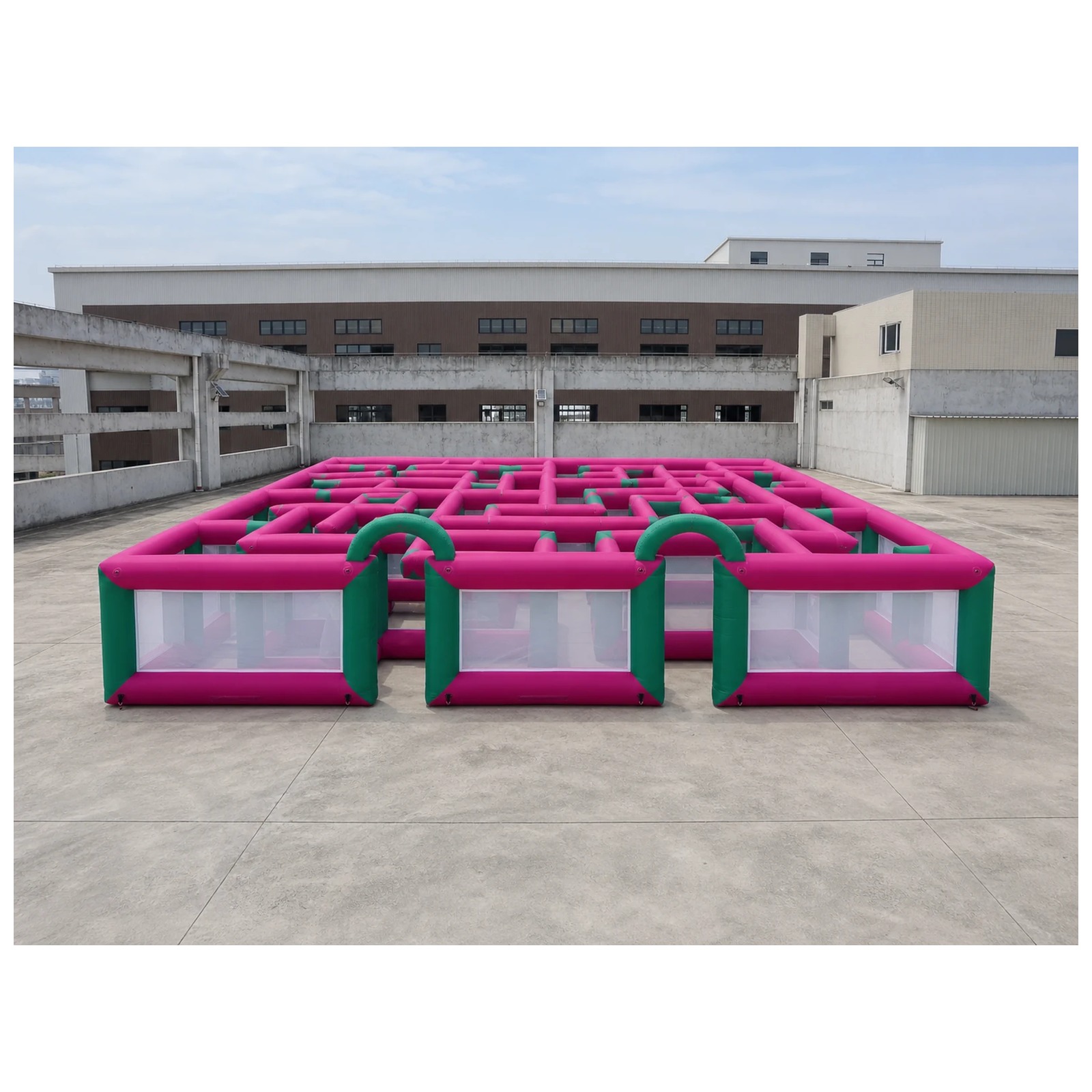 Large Magenta Green Mesh Open  - Kids Outdoor Party Venue recension och pris