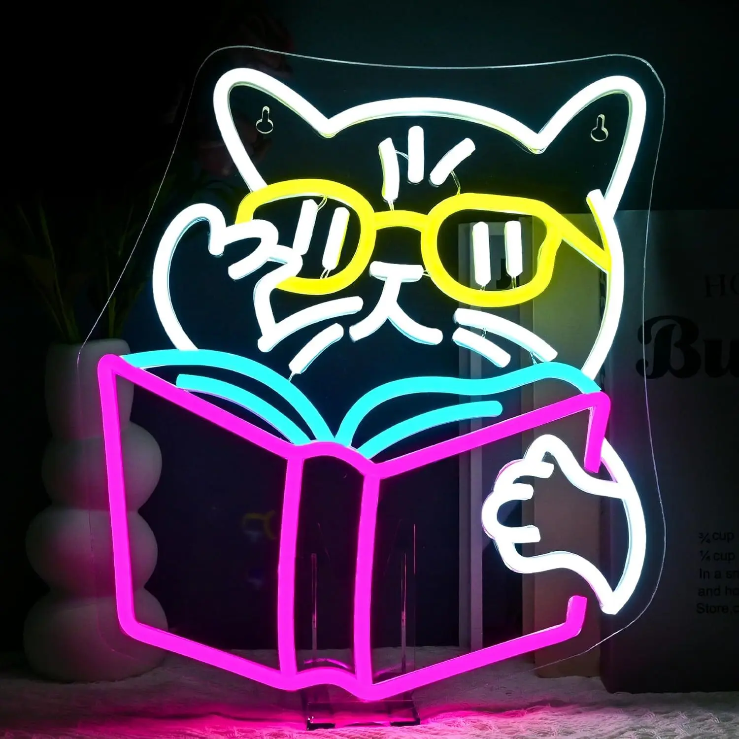 Smart Cat Reading Book Neon Si - Kids Outdoor Gift Ideas recension och pris