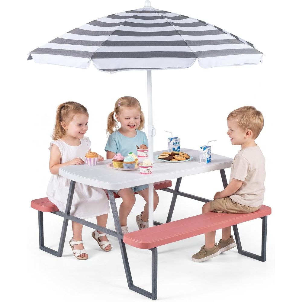 Kids Picnic Table, Toddler Out - Kids Outdoor Bench Table recension och pris