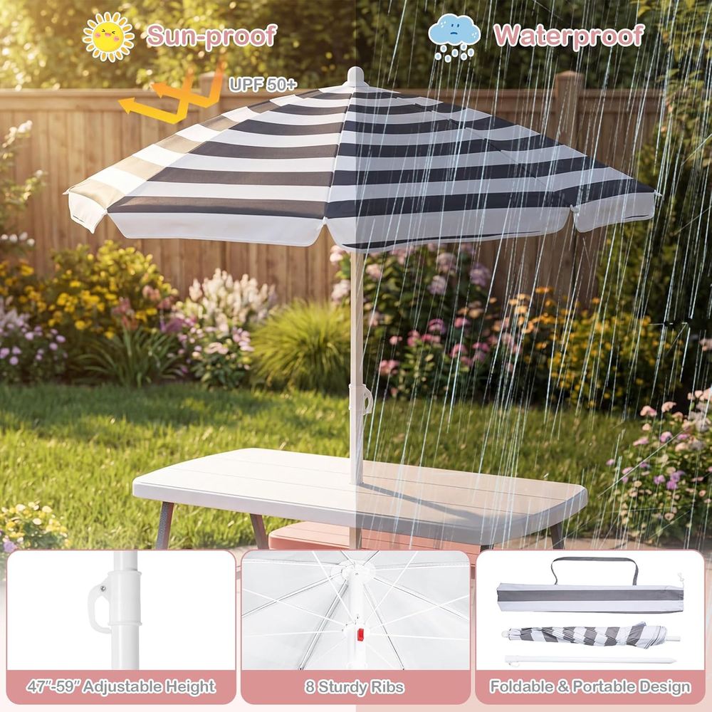 Kids Picnic Table, Toddler Out - Kids Outdoor Bench Table recension och pris